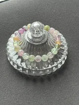Natural Multicolor Feather Fluorite Bracelet